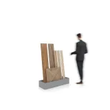 Expositor para madera Cuna Woodlook plata lateral
