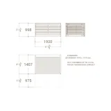 Expositor cerámico tipo cajonera Danubio panel plano