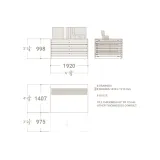 Expositor cerámico tipo cajonera Danubio ranurado plano
