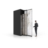 Expositor de azulejos multiformato Denver Polivalente 12 paneles negro abierto