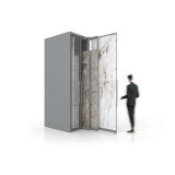 Expositor para azulejos multiformato Denver Polivalente Plata 16 frontal