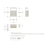 Cajonera para exponer parqué Drawer wall plano