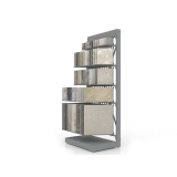 Expositor de pared para azulejos File A1 plata trasera