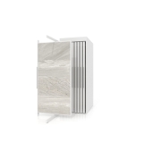 Expositor tipo corredero Girevole XL 18 2400x1205 blanco