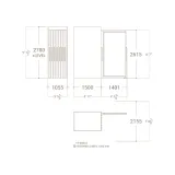 Expositor tipo corredero Girevole XL 18 2400x1205 plano