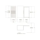 Expositor tipo corredero Girevole XL 20 2400x1205 plano