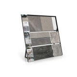 Expositor de rejilla para exponer azulejos Grid Outdoor negro lateral