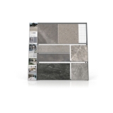 Expositor de rejilla para exponer azulejos Grid Outdoor plata frontal