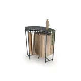 Expositor tipo perchero para exponer madera Hanger Curvo antracita aerea