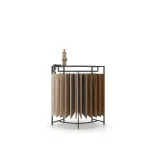Expositor tipo perchero para exponer madera Hanger Curvo antracita frontal