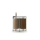 Expositor tipo perchero para exponer madera Hanger Curvo negro frontal