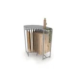 Expositor tipo perchero para exponer madera Hanger Curvo plata aerea