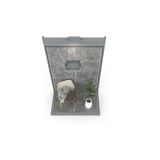 tiled display wall Isla 150 silver_1