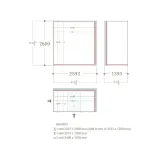 Ambiente para exponer cerámica Isla Corner 240x120 2515 DX blanco plano tabique luz