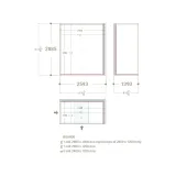Ambiente para exponer cerámAmbiente para exponer cerámica Isla Corner 240x120 2800 dx luz tabique blanco plano