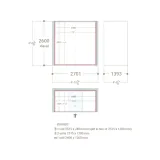 Ambiente para exponer cerámica Isla U_2515 luz tabique blanco plano