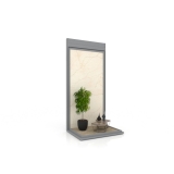 Ambiente cerámico Isla XL 120 Plata frontal