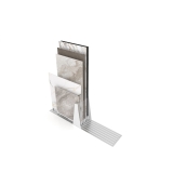 Expositor de azulejos Kansas H 6P Double face blanco aerea