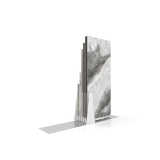 Expositor de azulejos Kansas H 6P Double face blanco trasera