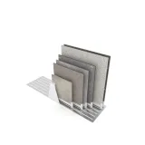 Expositor de cerámica tipo corredero Kansas L 6P Doble cara Blanco