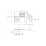 Exhibidor de pisos Kera 10 1205X1005 luz plano