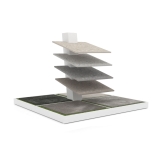 Expositor de azulejos para exterior Kio 4P Outdoor blanco lateral 75x75