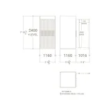 Expositor deslizante para puertas Londres Door 10 blanco plano