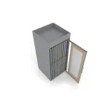 Expositor deslizante para puertas Londres Door 10 plata abierto