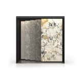 Expositor personalizable para azulejos Módulo 3500_ 5 luz negro frontal