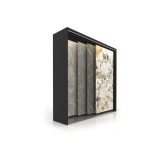 Expositor personalizable para azulejos Módulo 3500_ 5 luz negro sx