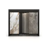Mueble expositor de azulejos XXL Maxi Tiles 3900_5 luz negro FRONTAL