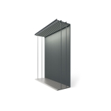 expositor para azulejos Módulo doble 7 luz antracita lateral