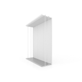 expositor para azulejos Módulo doble 7 blanco lateral