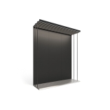 expositor para azulejos Módulo doble 7 luz negro frontal