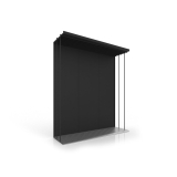 expositor para azulejos Módulo doble 7 negro frontal