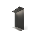 expositor para azulejos Módulo doble 7 luz negro lateral