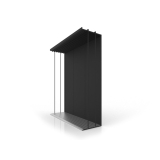 expositor para azulejos Módulo doble 7 negro lateral
