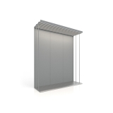 expositor para azulejos Módulo doble 7 luz plata frontal