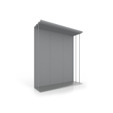 expositor para azulejos Módulo doble 7 plata frontal