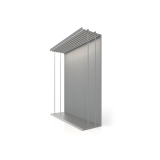 expositor para azulejos Módulo doble 7 luz plata lateral