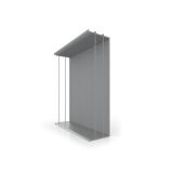 expositor para azulejos Módulo doble 7 plata lateral