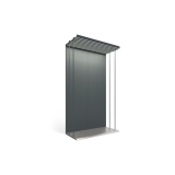 Expositor para azulejos Módulo simple 7 luz antracita frontal