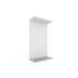 Expositor para azulejos Módulo simple 7 blanco frontal