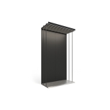 Expositor para azulejos Módulo simple 7 luz negro lateral