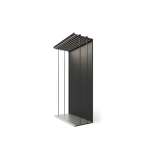 Expositor para azulejos Módulo simple 7 luz negro frontal