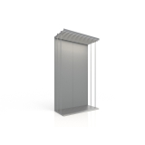 Expositor para azulejos Módulo simple 7 luz plata frontal