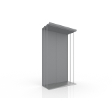 Expositor para azulejos Módulo simple 7 plata frontal