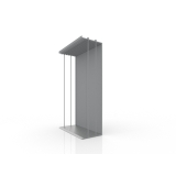 Expositor para azulejos Módulo simple 7 plata lateral