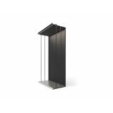 Expositor para azulejos Módulo simple 5 luz negro lateral