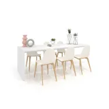 Mesa banco técnico para baldosas blanco 6 lateral